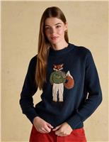 Cotton Rich Intarsia Fox Jumper with Wool
