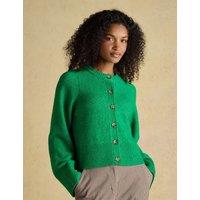 Joules Button Front Relaxed Cardigan Green