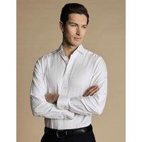Charles Tyrwhitt Slim Fit Non Iron Herringbone Shirt White