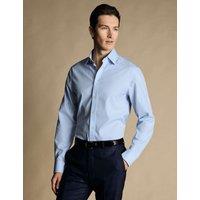 Charles Tyrwhitt Slim Fit Non Iron Pure Cotton Shirt Blue