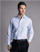 Regular Fit Non-Iron Pure Cotton Twill Striped Shirt