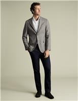 Slim Fit Pure Wool Twill Textured Jacket