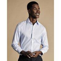 Charles Tyrwhitt Slim Fit Non Iron Pure Cotton Checked Shirt Blue Mix