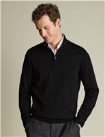 Pure Merino Wool Half Zip Jumper