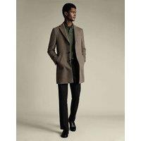Charles Tyrwhitt Pure Wool Overcoat Oatmeal