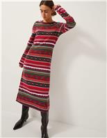 Geometric Midi Skater Dress