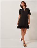 Scoop Neck Knee Length Shift Dress