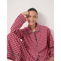 HUSH Cotton Rich Checked Pyjama Set Light Pink Mix