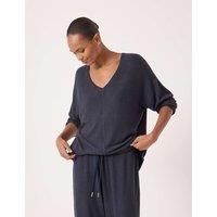 HUSH V-Neck Soft Touch Top Navy