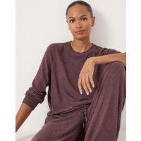 HUSH Crew Neck Soft Touch Top Chocolate