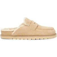 Dune London Fur Lined Clogs Beige