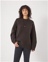 Pure Cashmere Textured Crew Neck Jumper