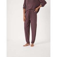 HUSH Supersoft Drawstring Cuffed Joggers Chocolate