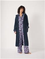 Fluffy Hooded Dressing Gown