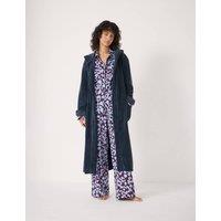 HUSH Fluffy Hooded Dressing Gown Teal Green