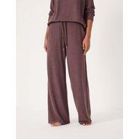 HUSH Supersoft Drawstring Wide Leg Joggers Chocolate