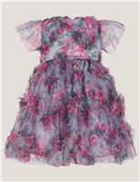 Pure Cotton Peony Ruffle Party Dress (0-3 Yrs)