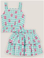 2pc Gingham Cherry Outfit (3-13 Yrs)