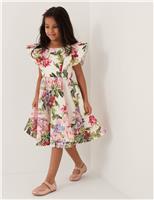 Floral Frill Party Dress (3-13 Yrs)