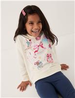 Pure Cotton Embellished Unicorn Sweatshirt (3-13 Yrs)