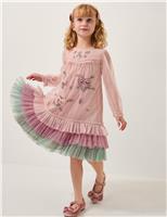Embellished Heart Long Sleeve Dress (3-13 Yrs)