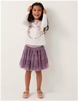 2pc Floral Sequin Top & Bottom Outfit (3-12 Yrs)