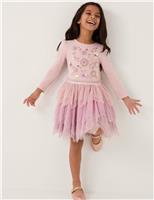 Floral Sequin Embellished Dress (3-13 Yrs)