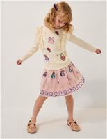 2pc Embellished Ruffle Top & Bottom Outfit (3-13 Yrs)