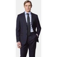 Hawes & Curtis Pure Wool Chalk Stripe Suit Jacket Navy