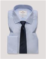 Hawes & Curtis Regular Fit Pure Cotton Striped Shirt Blue Mix