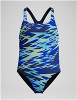 Hyperboom Print Medallist Swimsuit (4-16 Yrs)