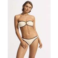 Seafolly Beach Bound Padded Ring Detail Bandeau Bikini Top Ecru