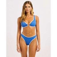 Seafolly Beach Bound High Leg Bikini Bottoms Blue
