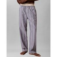 Calvin Klein Pure Cotton Poplin Striped Pyjama Bottoms Blue Mix
