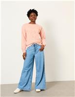 Pure Cotton Floral Embroidered Sweatshirt