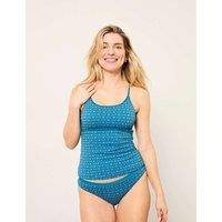 FatFace Sun Print Tankini Top Teal Mix