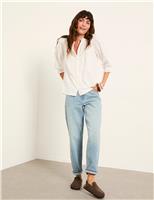 FatFace Pure Cotton Broderie Top Ivory