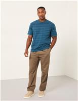 Pure Cotton Striped Crew Neck T-Shirt