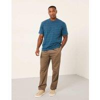 FatFace Pure Cotton Striped Crew Neck T-Shirt Blue Mix