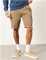 FatFace Relaxed Fit Pure Cotton Cargo Shorts Plum