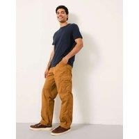 FatFace Relaxed Fit Pure Cotton Cargo Trousers Tan