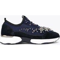 Carvela Slip On Embellished Trainers Navy Mix