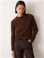 Wool Rich Saddle Crew Neck Jumper