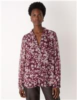 Printed V-Neck Blouse