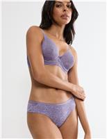 Triumph Amourette Charm Floral Lace Brazilian Knickers Lilac