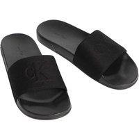 Calvin Klein Canvas Contoured Logo Sliders Black