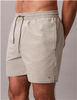 Calvin Klein Striped Swim Shorts Green Mix