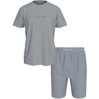 Calvin Klein Icon Cotton Rich Pyjama Set Grey Mix