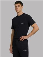 Calvin Klein Cotton Rich Stretch Crew Neck Sleep Top Black