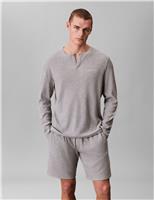 Calvin Klein Cotton Rich Waffle Pyjama Shorts Grey